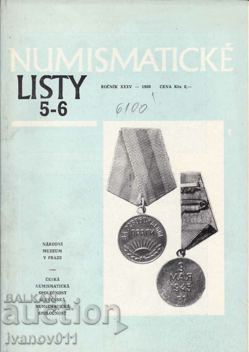 CZECHOSLOVAKIA - NUMISMATIC MAGAZINE - 1980 No.5-6