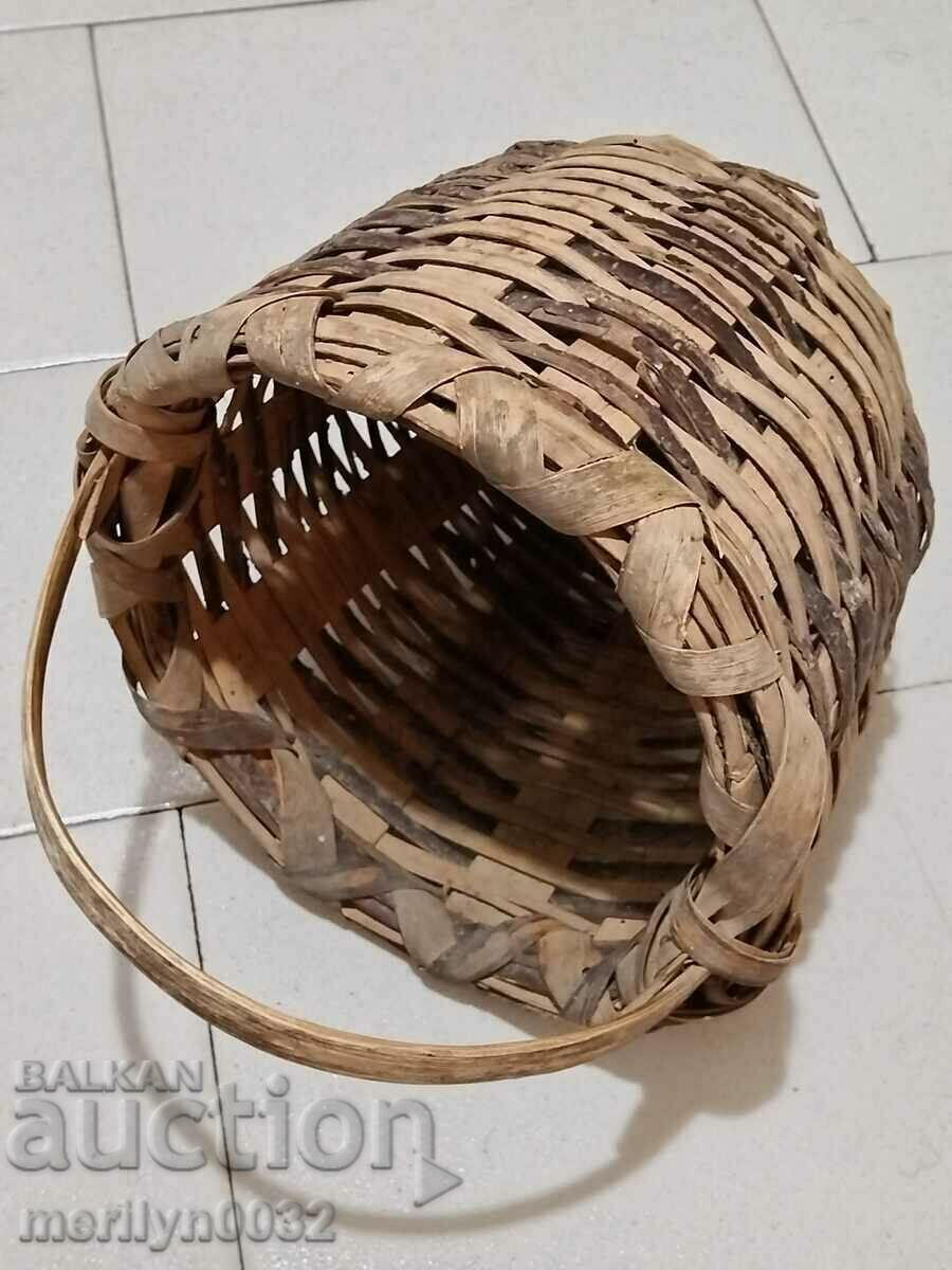 Delivery of An old small basket made of wicker kosh paneer Delivery of An old small basket made of wicker kosh paneer
