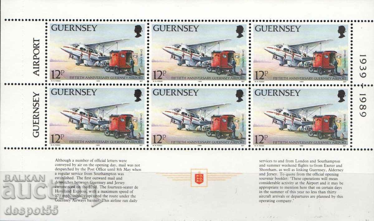 1989. Guernsey. 50 de ani de la Aeroportul Guernsey. Trei blocuri. cu preț 7.30 BGN | € 3.73 1989. Guernsey. 50 de ani de la Aeroportul Guernsey. Trei blocuri. cu preț 7.30 BGN | € 3.73