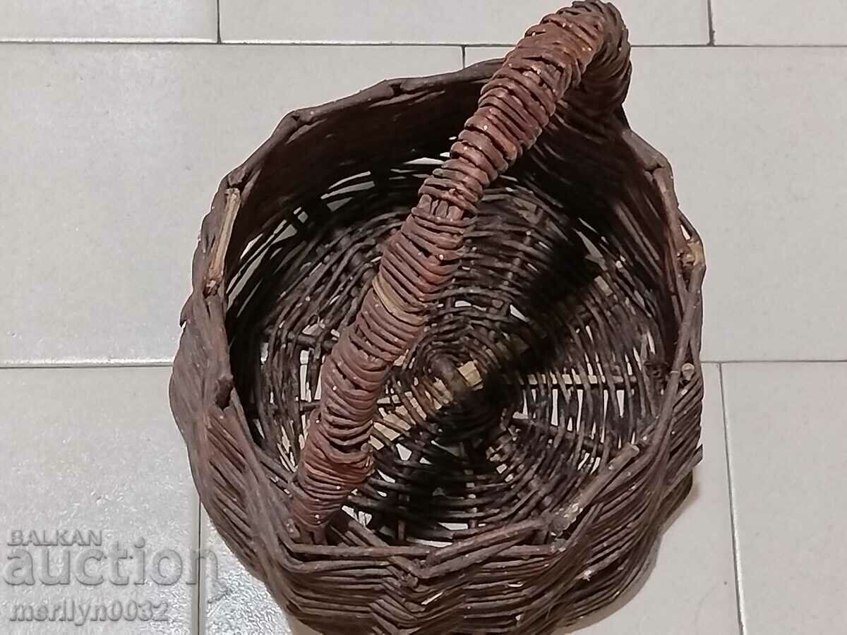 An old small basket made of wicker kosh paneer with price 53.00 BGN | € 27.10
