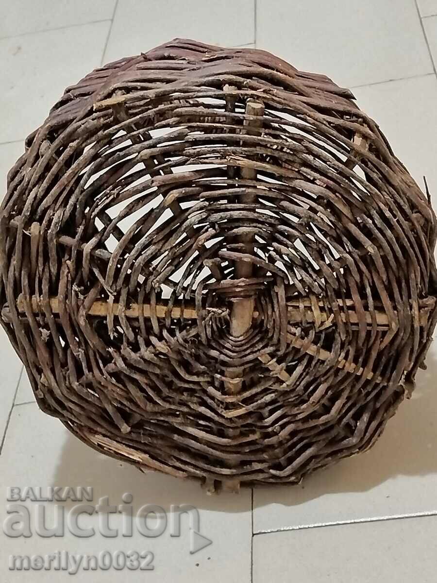 Delivery of An old small basket made of wicker kosh paneer