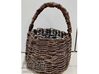 An old small basket made of wicker kosh paneer