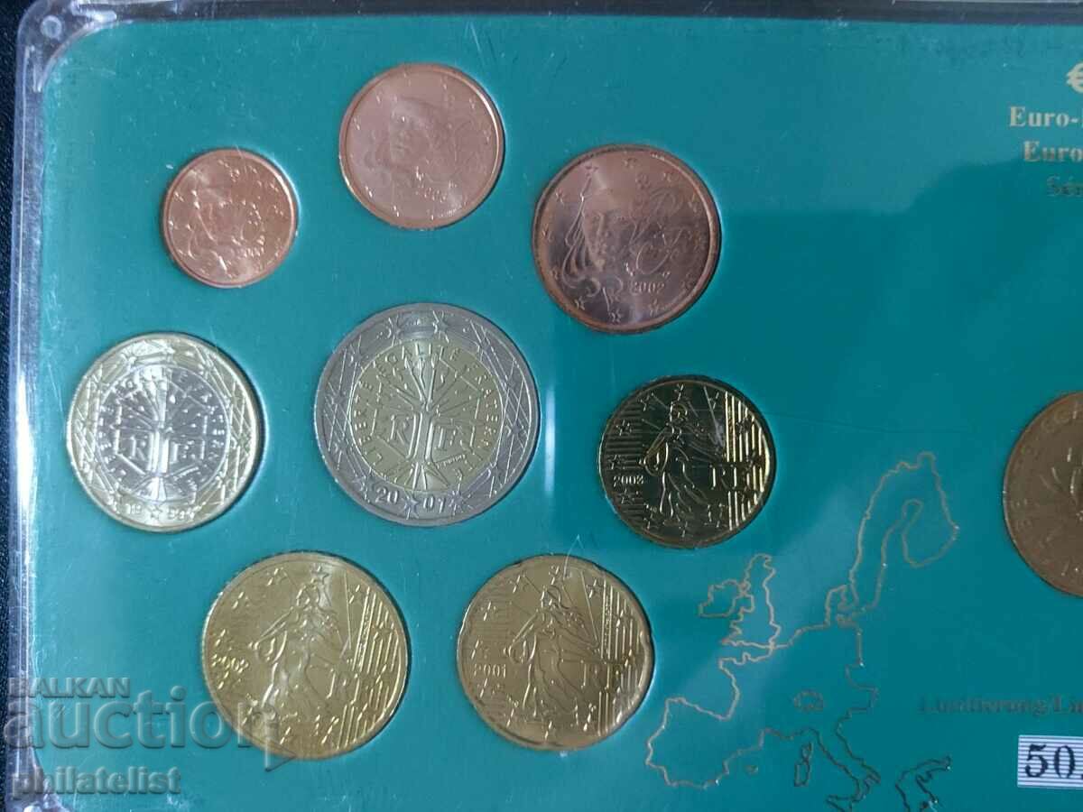 France 1999-2003 - Euro set from 1 cent to 2 euros + 1 franc with price 26.00 BGN | € 13.29 France 1999-2003 - Euro set from 1 cent to 2 euros + 1 franc with price 26.00 BGN | € 13.29