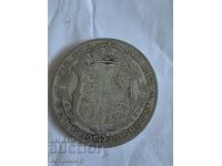 1/2 coroană Marea Britanie 1924 argint