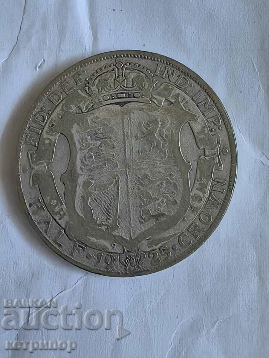 1/2 coroană Marea Britanie 1925 argint