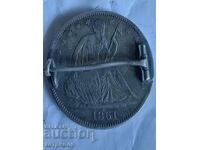 САЩ 1/2 долар 1861 г. Сребърна значка