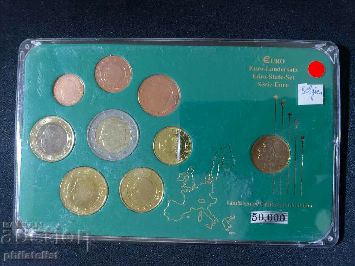 Belgia 1999-2005 - Euro stabilit de la 1 cent la 2 euro + 50 de cenți