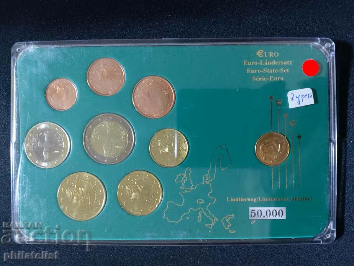 Кипър 2008 - Евро Сет от 1 цент до 2 евро + 1 пенс 2004