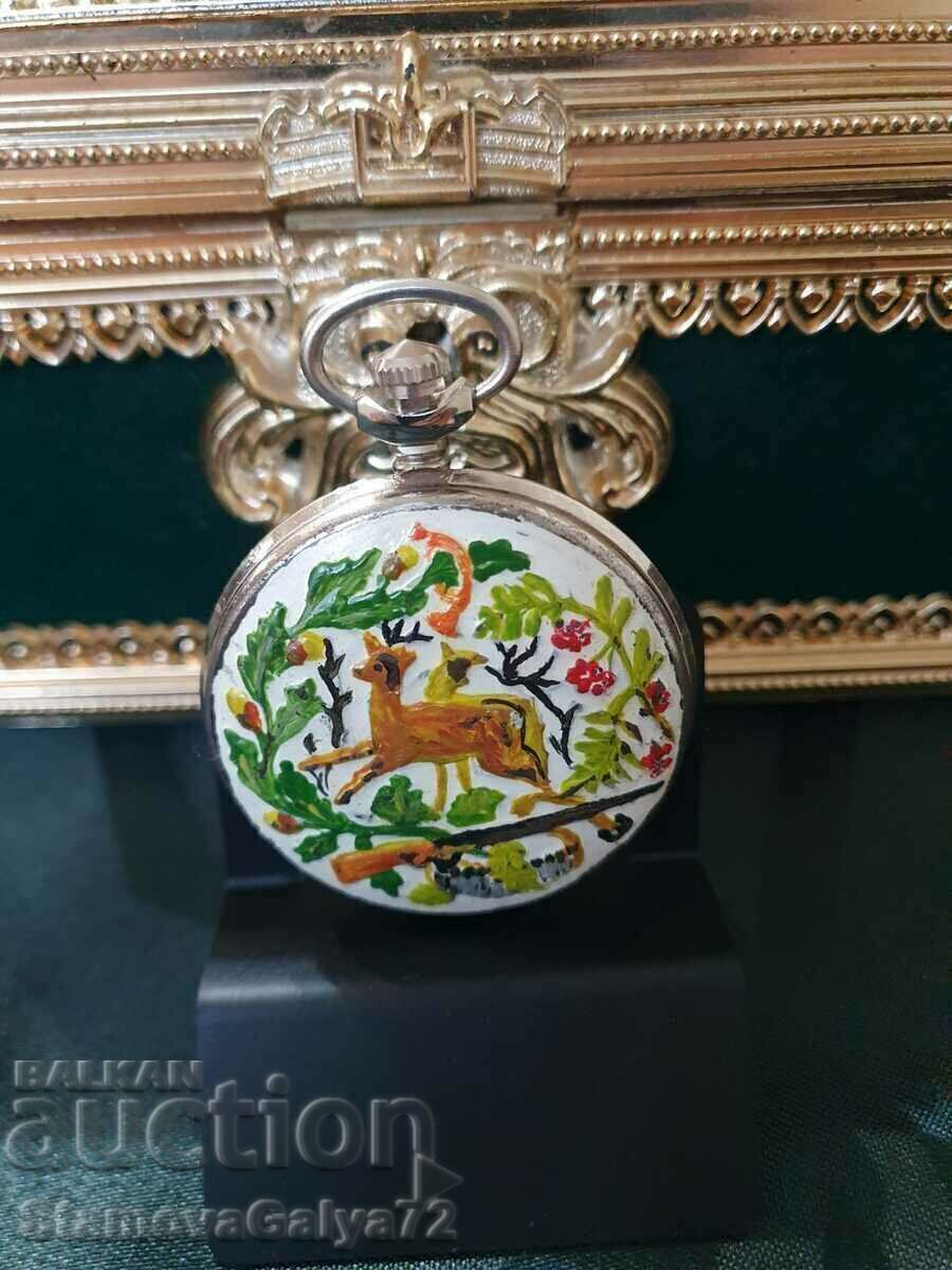 Molnia collectible Russian pocket watch - 5