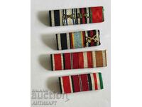 # 3 Germenul Primului Război Mondial. panglici miniaturale pentru comenzile germane medalii