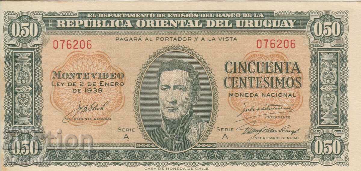 50 centesimo 1939, Uruguay