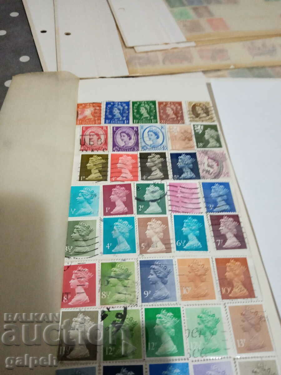 POSTAGE STAMPS - GREAT BRITAIN - ELIZABETH 2 - 55 pcs. - BGN 15 - 6 POSTAGE STAMPS - GREAT BRITAIN - ELIZABETH 2 - 55 pcs. - BGN 15 - 6