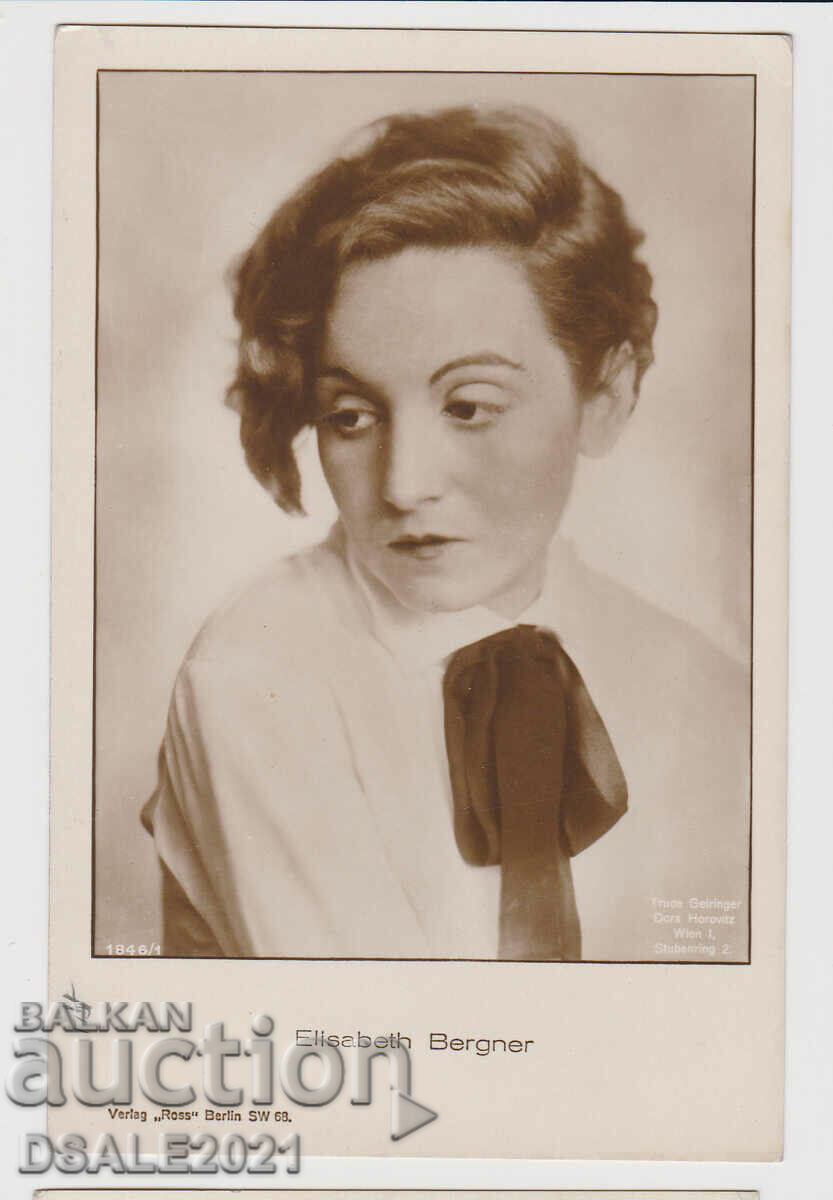 παλιά ηθοποιός καρτ ποστάλ Elisabeth Bergner /69025