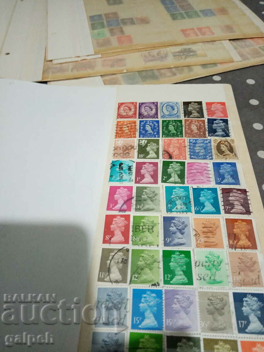 Auction  POSTAGE STAMPS - GREAT BRITAIN - ELIZABETH 2 - 55 pcs. - BGN 15