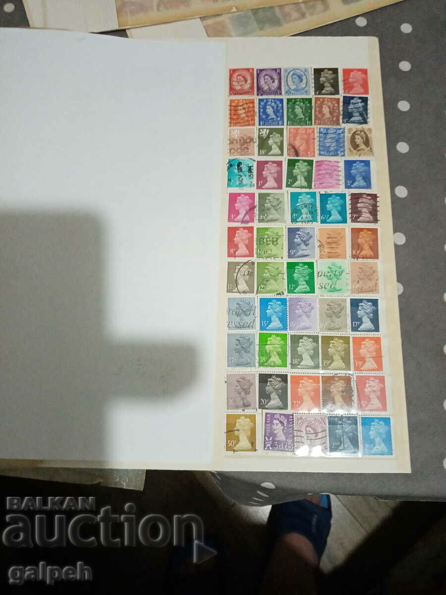 POSTAGE STAMPS - GREAT BRITAIN - ELIZABETH 2 - 55 pcs. - BGN 15 - 5