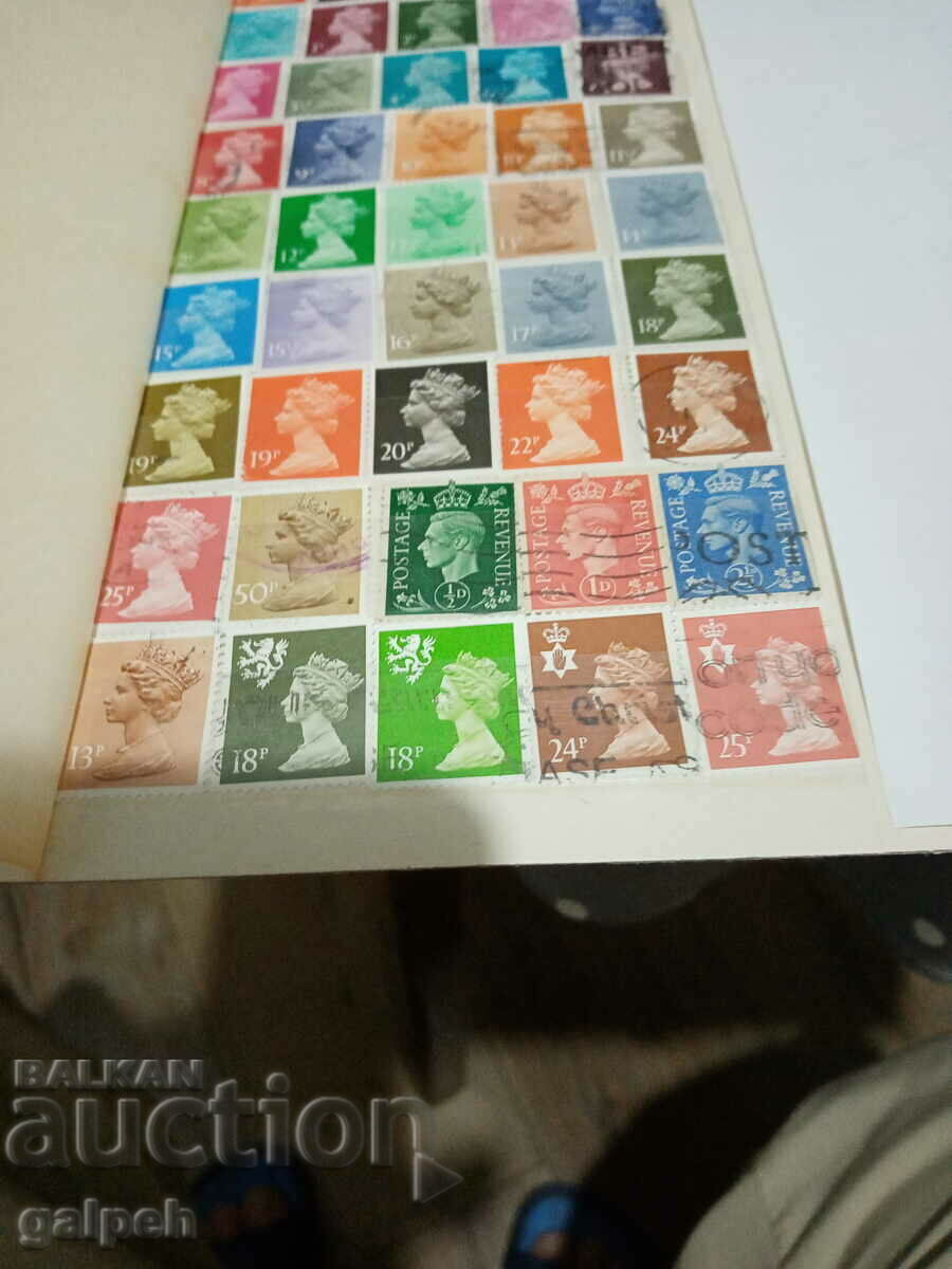 Auction POSTAGE STAMPS - GREAT BRITAIN - ELIZABETH 2 - 55 pcs. - BGN 15 Auction POSTAGE STAMPS - GREAT BRITAIN - ELIZABETH 2 - 55 pcs. - BGN 15