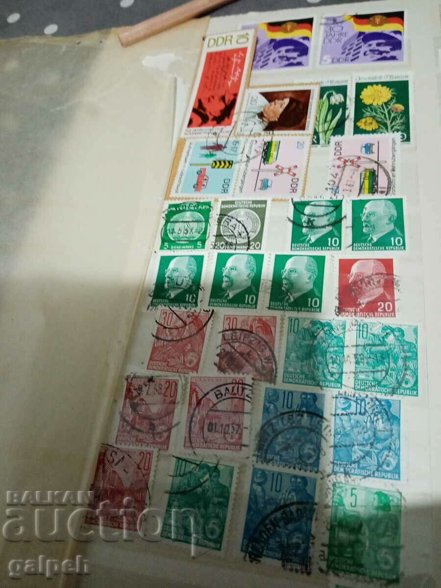 POSTAGE STAMPS - GDR/GERMANY - 55 pcs. - BGN 7 with price 7.00 BGN | € 3.58 POSTAGE STAMPS - GDR/GERMANY - 55 pcs. - BGN 7 with price 7.00 BGN | € 3.58