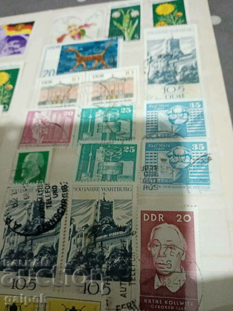 POSTAGE STAMPS - GDR/GERMANY - 55 pcs. - BGN 7 - 5 POSTAGE STAMPS - GDR/GERMANY - 55 pcs. - BGN 7 - 5