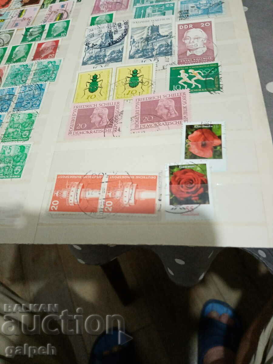 POSTAGE STAMPS - GDR/GERMANY - 55 pcs. - BGN 7 - 6 POSTAGE STAMPS - GDR/GERMANY - 55 pcs. - BGN 7 - 6