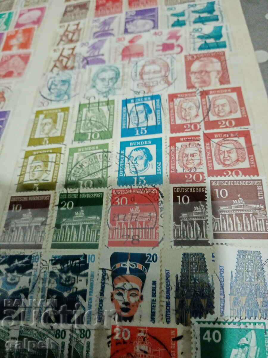 POSTAGE STAMPS - GERMANY - 90 pcs. - BGN 10 - 6 POSTAGE STAMPS - GERMANY - 90 pcs. - BGN 10 - 6