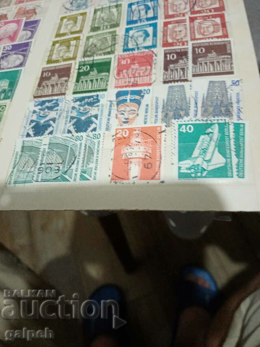 POSTAGE STAMPS - GERMANY - 90 pcs. - BGN 10 - 7 POSTAGE STAMPS - GERMANY - 90 pcs. - BGN 10 - 7