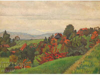 Yanko Marinov - "Landscape" - oil paints - signed