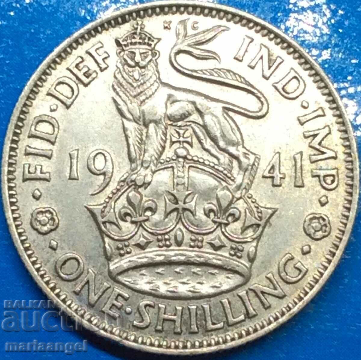 Marea Britanie 1 Shilling 1941 Argint