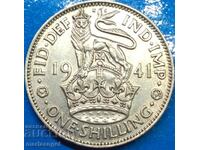 Великобритания 1 шилинг 1941 сребро