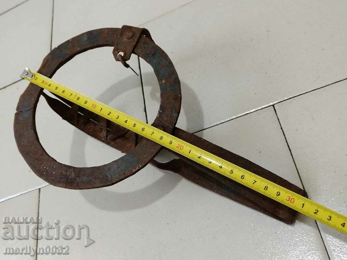 Παλιά σφυρήλατο χέρι παγίδα, σφυρήλατο σίδερο - 6 Παλιά σφυρήλατο χέρι παγίδα, σφυρήλατο σίδερο - 6