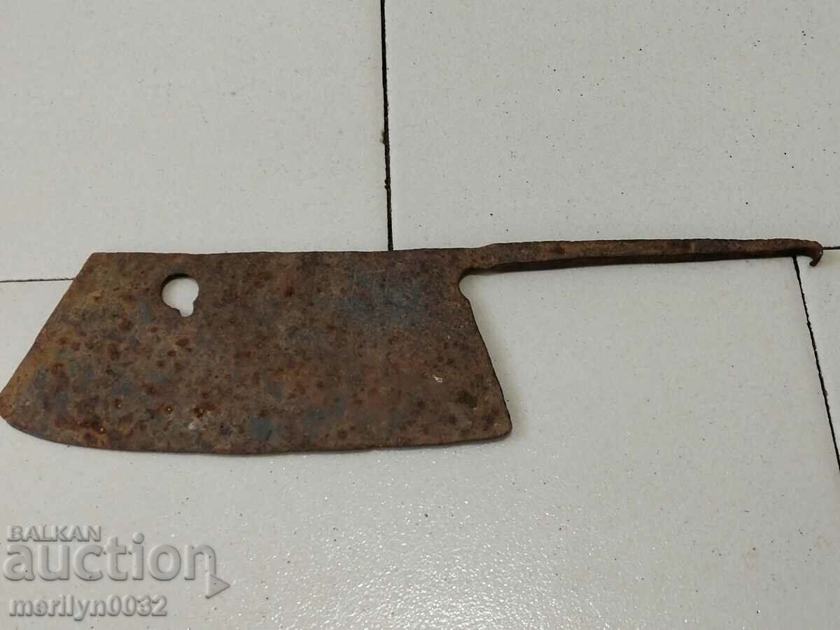 Auction Hand-forged saber, blade, knife, axe Auction Hand-forged saber, blade, knife, axe