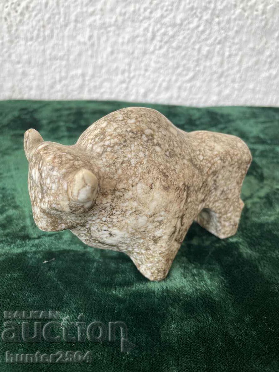 Bull paperweight, marble, 19 cm