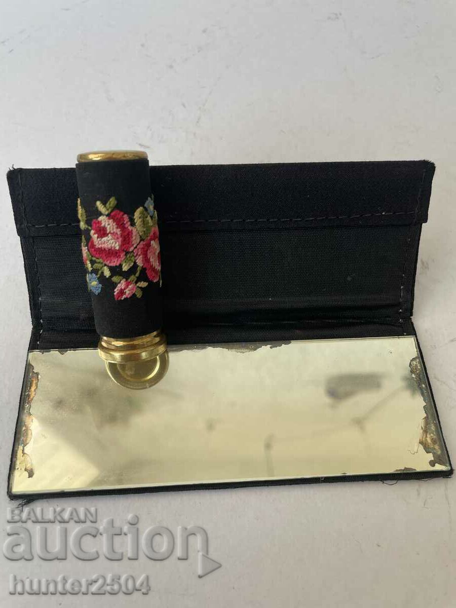 Auction  Lot mirror and lipstick case, Austria