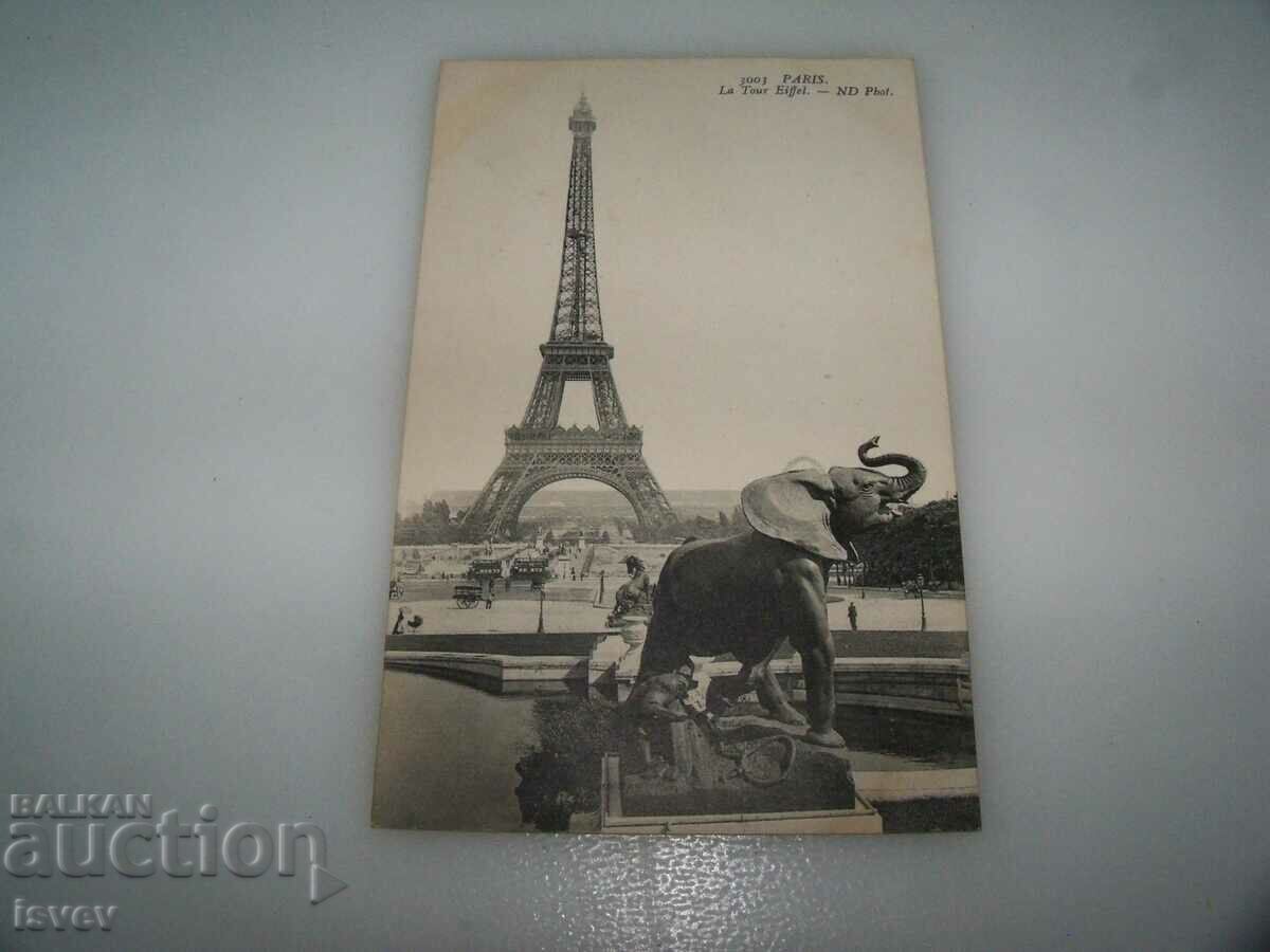Vedere de carte poștală veche a Parisului, 1912.