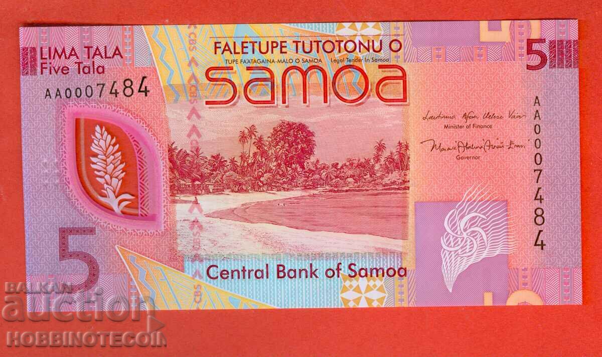 WESTERN SAMOA SAMOA 5 numărul 2023 NOUL UNC POLIM