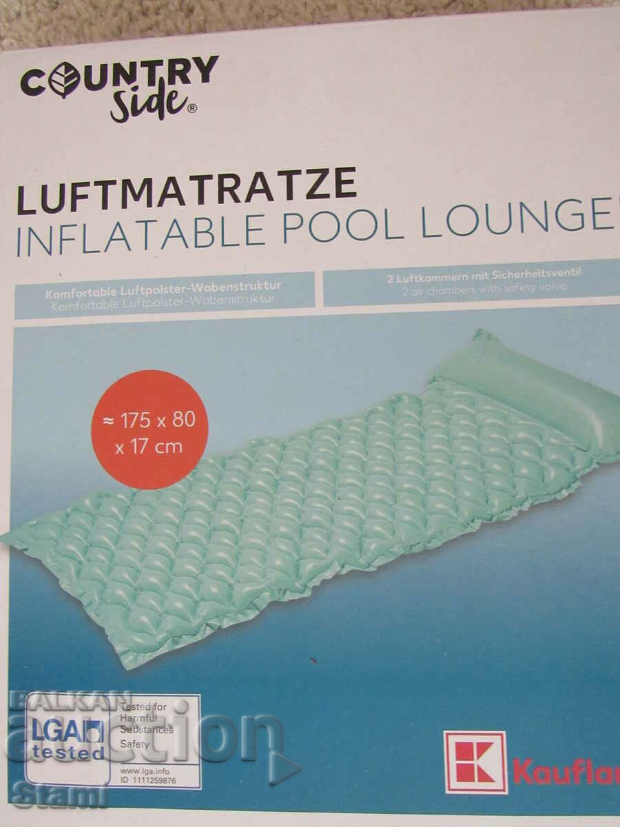 Inflatable mattress for relaxation, new, dimensions 175/17/80 cm