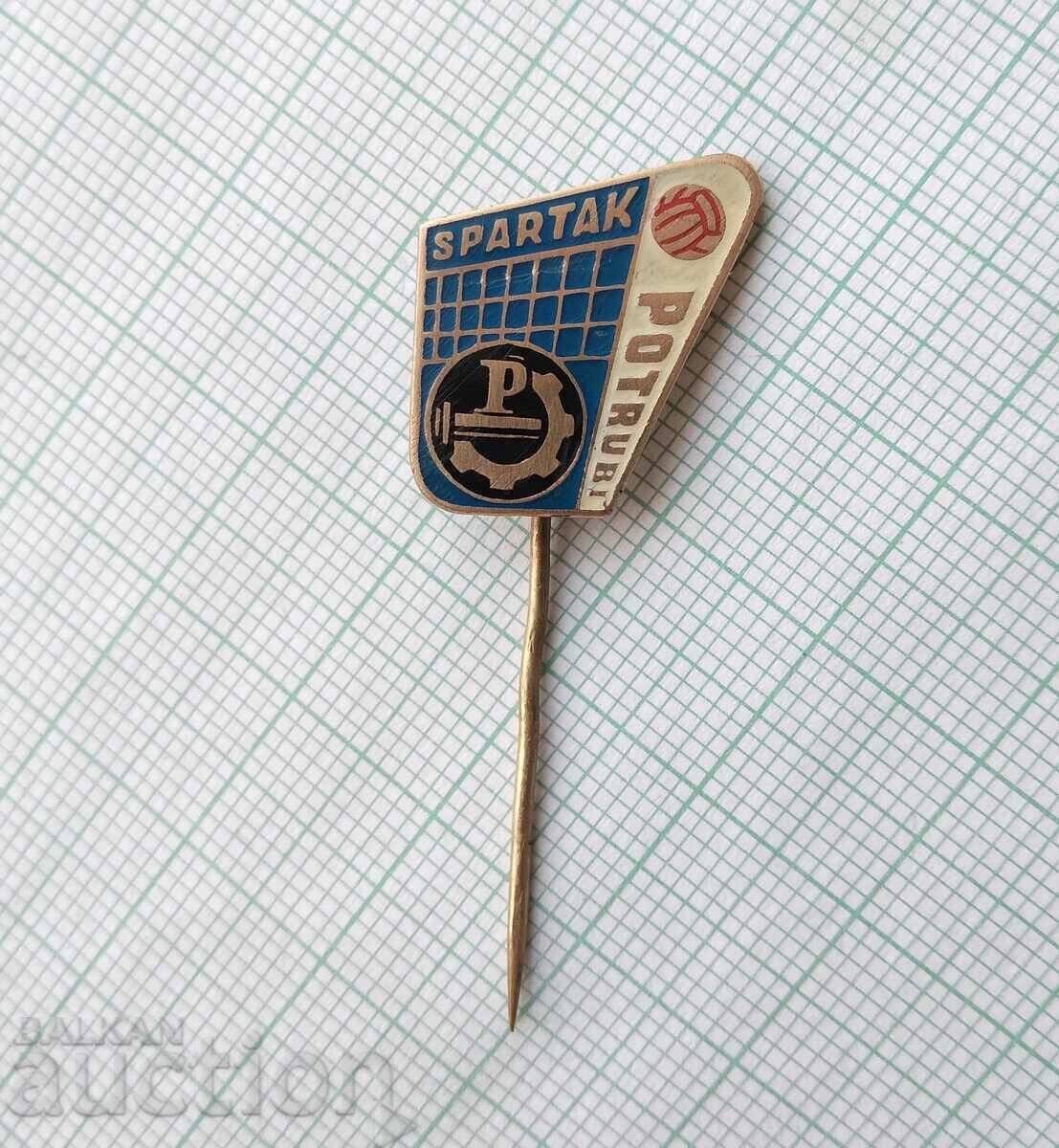16448 Badge - Volleyball cube Spartak Potrubi Prague - enamel with price 3.00 BGN | € 1.53 16448 Badge - Volleyball cube Spartak Potrubi Prague - enamel with price 3.00 BGN | € 1.53