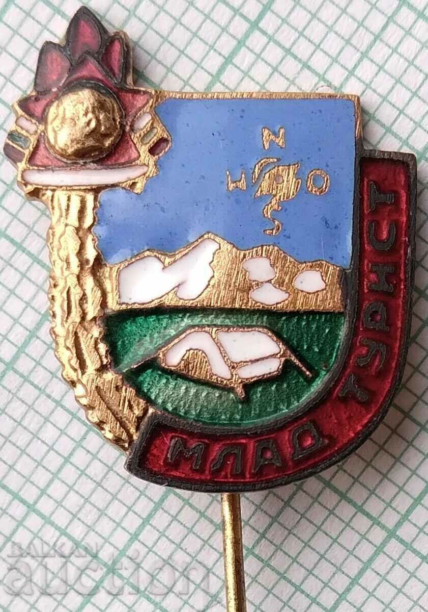 16460 Badge - Young tourist - bronze enamel 16460 Badge - Young tourist - bronze enamel