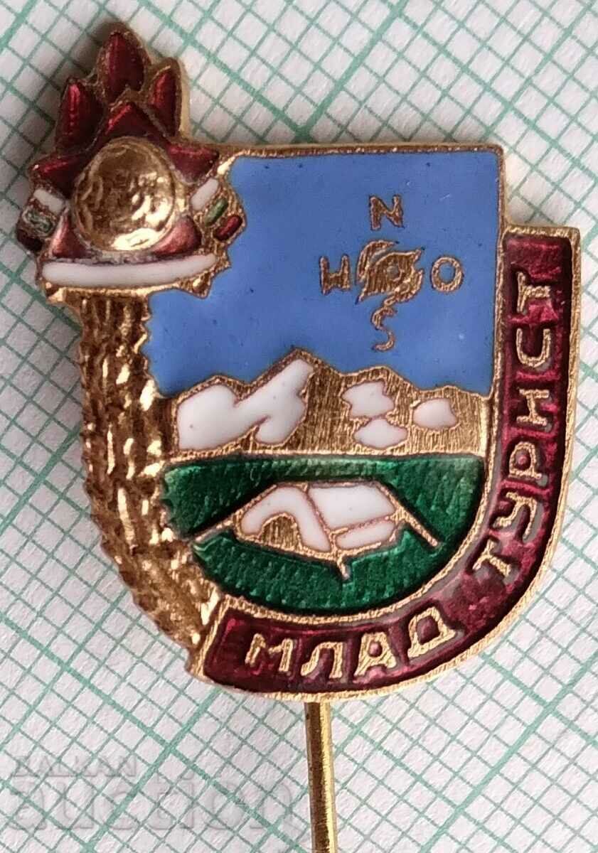 16461 Badge - Young tourist - bronze enamel 16461 Badge - Young tourist - bronze enamel