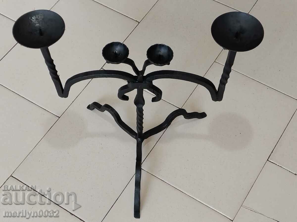 Old wrought iron candlestick with price 49.00 BGN | € 25.05 Old wrought iron candlestick with price 49.00 BGN | € 25.05