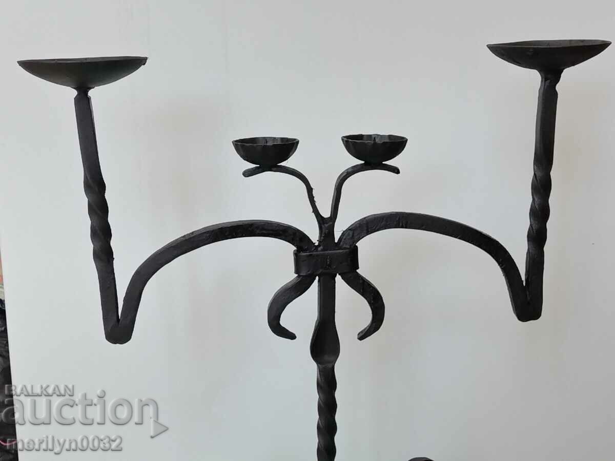 Old wrought iron candlestick - 6 Old wrought iron candlestick - 6