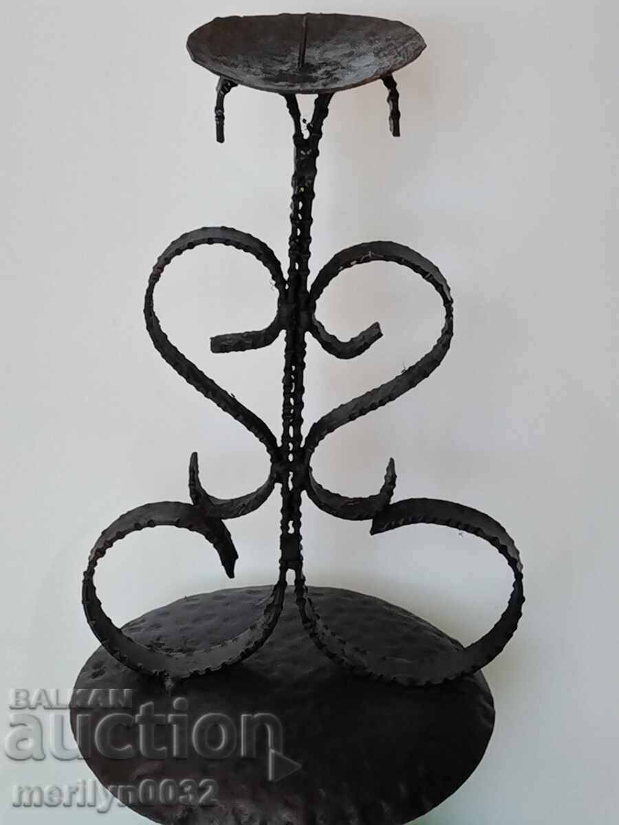 Old wrought iron candlestick with price 39.00 BGN | € 19.94 Old wrought iron candlestick with price 39.00 BGN | € 19.94
