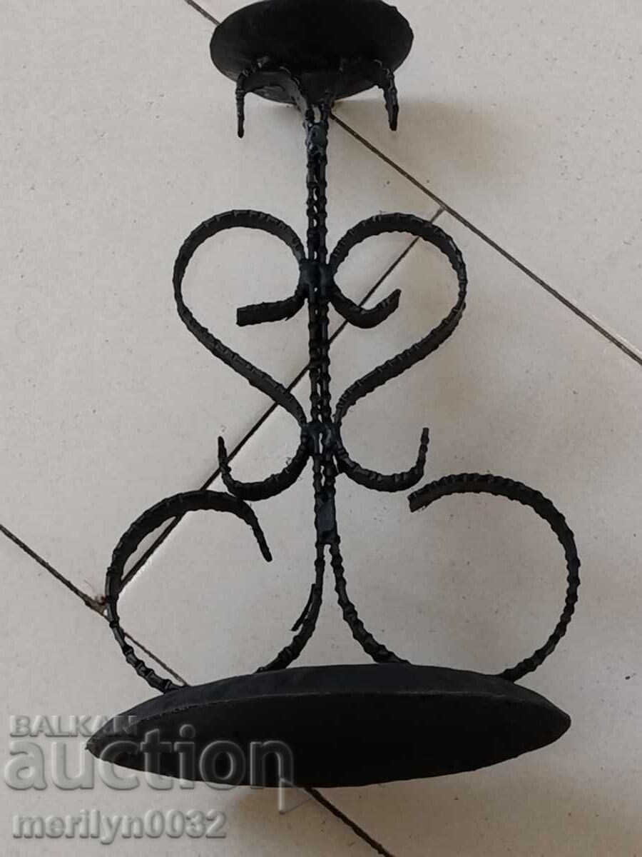 Old wrought iron candlestick - 7 Old wrought iron candlestick - 7