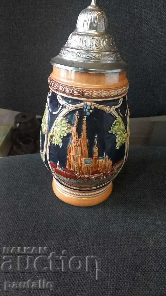 BEAUTIFUL PAINTED CERAMIC JUG - 6 BEAUTIFUL PAINTED CERAMIC JUG - 6