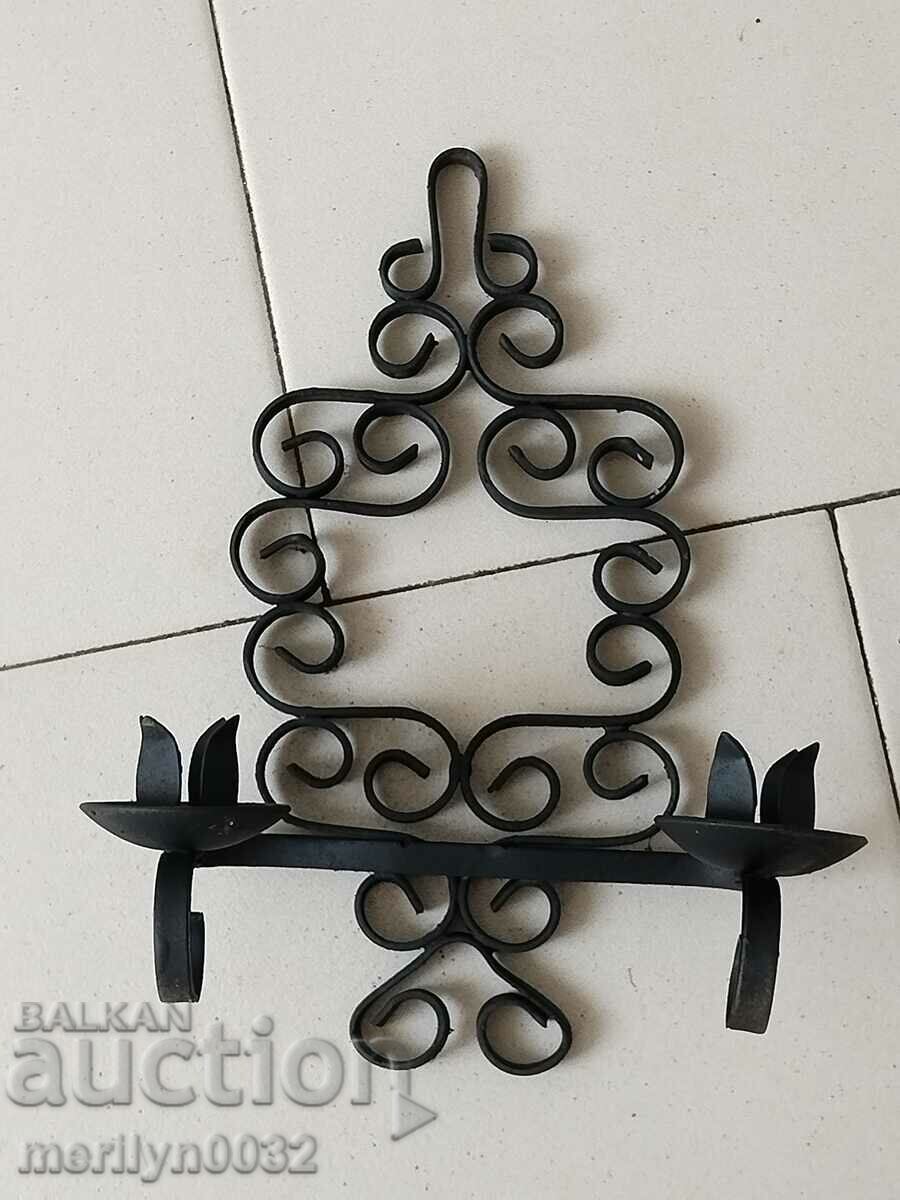 Old wrought iron candlestick with price 39.00 BGN | € 19.94 Old wrought iron candlestick with price 39.00 BGN | € 19.94