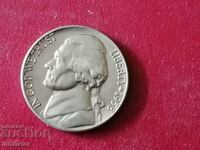 1958 год 5 цента буква D САЩ