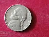 1970 5 cent letter S USA