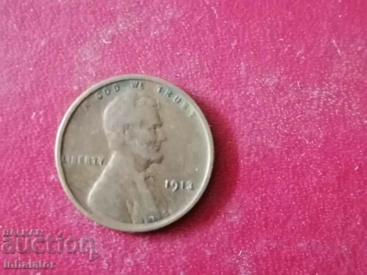 1913 1 cent SUA