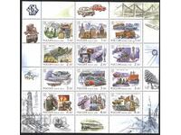 Clean stamps in small sheet Ships Airplanes Trains 2000 Russia