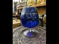 Vintage blue round vase / cup. #5677