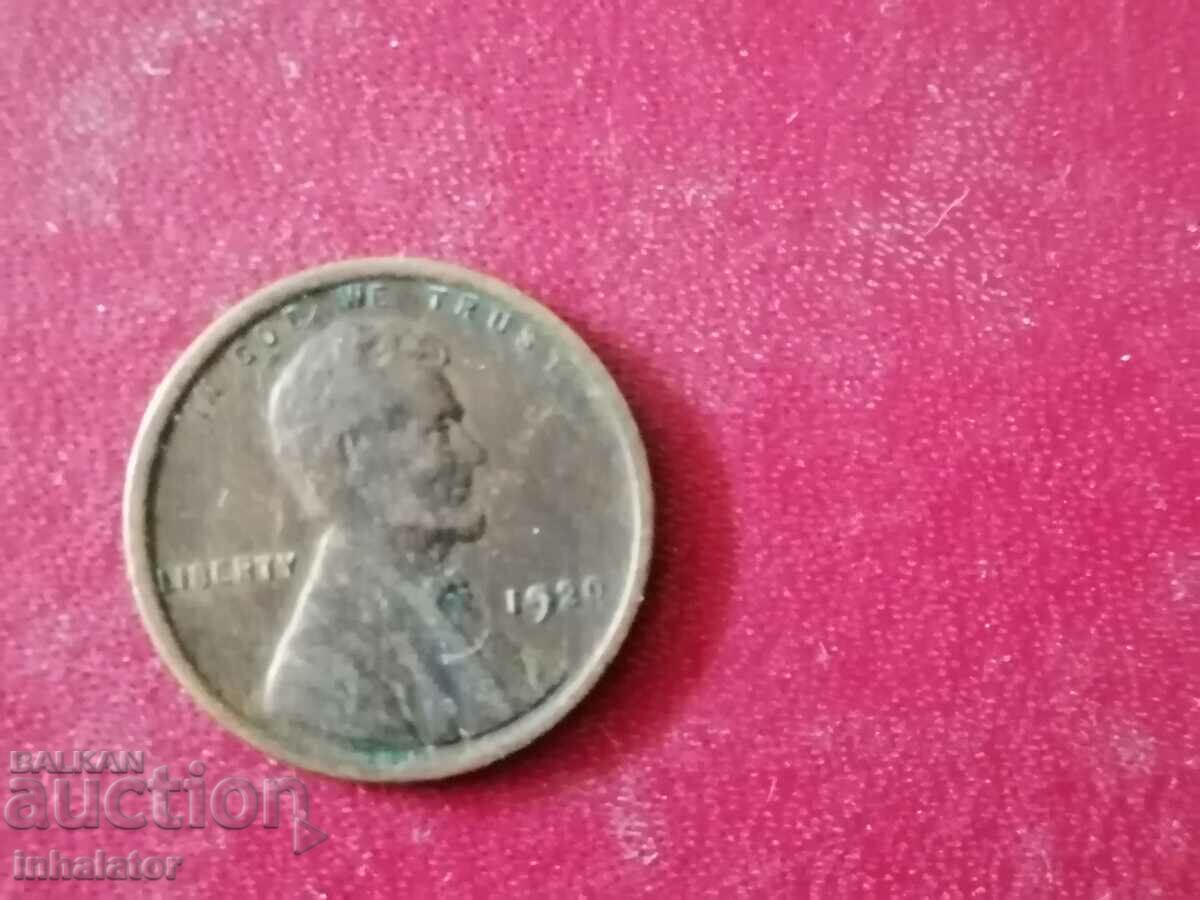 1920 1 cent SUA